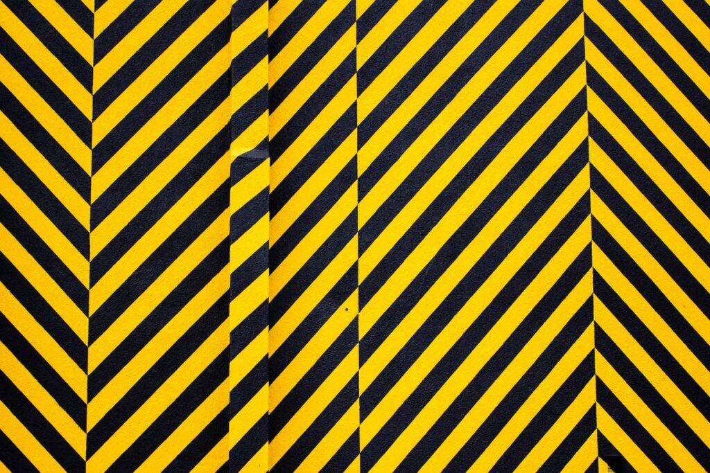 yellow and black striped textile